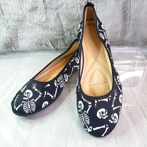 NWOT Skeleton Ballet Flats sz 40 US 8